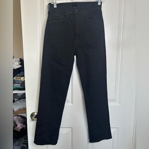 MOTHER Womens High Waisted Rider Ankle  Black Jeans in Not Guilty Wash size 26